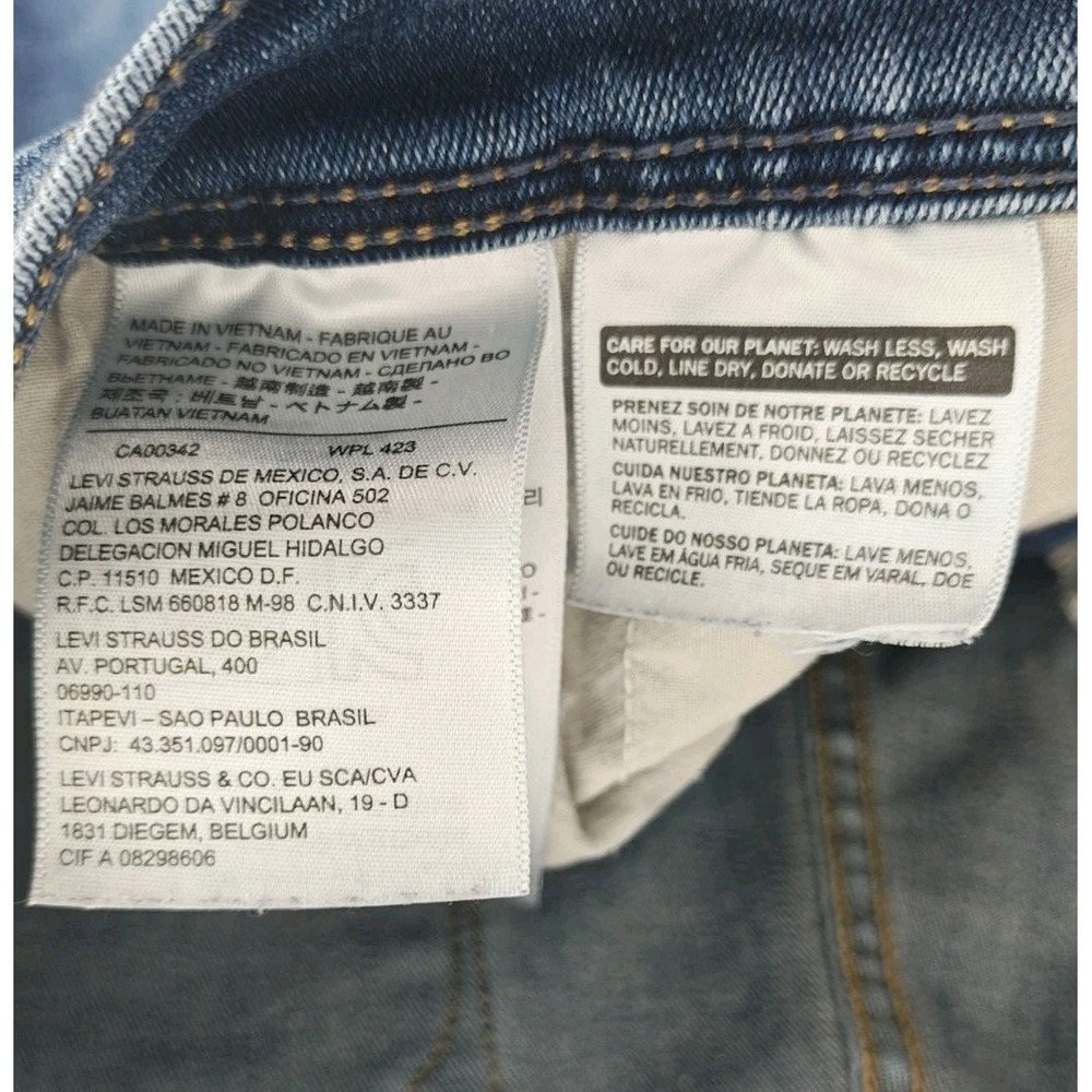 Levi's 512 Perfectly Slimming Bootcut Jeans Women's 18 Dark Wash Stretch Denim - Picture 14 of 16